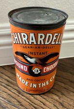 Vintage Ghirardelli Ground Chocolate & Cocoa 1 lb Advertising Tin picture