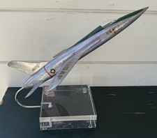 Vintage 1950s Aluminum Republic F-105 Thunderchief Metal Desk Model Airplane picture