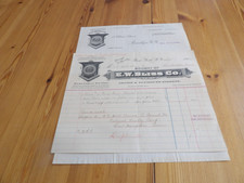 2 E.W. Bliss Co. Billhead/Letterhead 1896 & 1904 Brooklyn NY Pressers, Dies picture