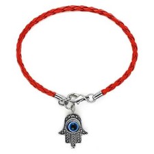 KABBALAH RED or BLUE STRING BRACELET Good Luck Evil Eye Hamsa Hand Protection picture