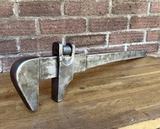 Antique 1919 Huge 7.1KG E.O.C Clark Burtsal 31” Adjustable Wrench Spanner Tool picture