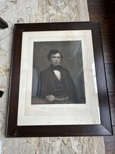 RARE Early 1850’s Engraving 12th President Of The United States FRANKLIN PIERCE picture