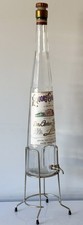 Vintage LIQUORE GALLIANO 1 Gallon Glass Bottle W/ Spigot Tap On Metal Stand picture