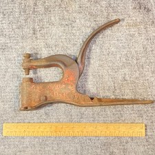 Vintage Deming Co. Acme Riveter Cast Iron Rivet Press Leather Punch USA picture
