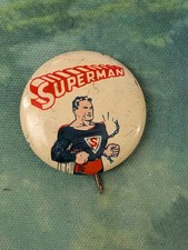 Rare 1940s Superman Action Comics Magazine Pinback Button - Breaking Chains picture