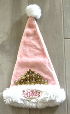 Vtg Rare Walt Disney World Pink Princess Tiara Rhinestones Christmas Adult Hat picture