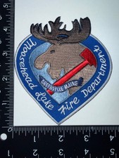 Moosehead Lake Greenville Maine ME Fire Dept Shoulder Patch Obsolete Embroidered picture