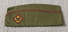 Vintage Boy Scouts of America BSA Garrison Cap Olive Green Large 7-7 1/8 picture