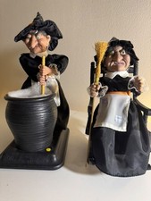 Vintage Gemmy Halloween Animated Witches 1991 & 1994 Lot - Both Working Tested picture