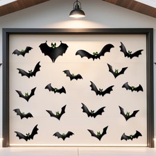 Halloween Garage Door Decorations Outdoor Magnetic Bats with Glowing Eyes picture