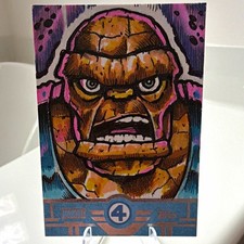 💥Topps 2026 FF 65th The Thing Original Sketch Auto Joe Grotesque #25 1 of 1 1/1 picture