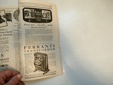 RARE-FERRANTI TRANSFORMER AD POPULAR MAGAZINE DEC. 1926-L@@K picture