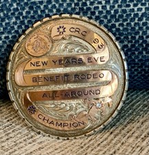 VTG 1993 New Years Eve Benefit Rodeo All-Around Champion Buckle picture