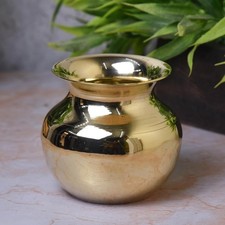 Pure Brass Lota Chambu Kalash | Traditional 3-Inch 160 Gm picture