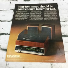 Vintage 1969 Panasonic RE-7700 Stereo Record Player Advertising Art Print Ad picture