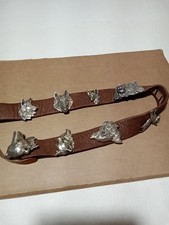 Large Vintage Sterling Silver Animals Of The Wild Concho Belt By Weston picture