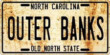 Outer Banks North Carolina 1960's Style Weathered License Plate picture