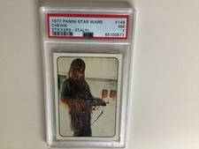 1977 STAR WARS PANINI CHEWIE CHEWBACCA ROOKIE CARD #148 PSA 7, POP 2 RARE ITALY picture