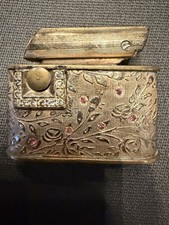 Vintage Regeliter Regel Lighter Floral Gold Tone Pink & Clear picture