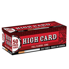 HIGH CARD Full Flavor Cigarette Tubes - King Size Filter Tubes (1 Box of 250) picture