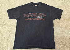 Harley-Davidson Black Hanes BEEFY  Sturgis Rally Black T-Shirt XL 1999 SD picture