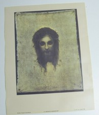 St. Veronica’s Handkerchief Jesus Printed in Great Britain F.R London 1980 Print picture