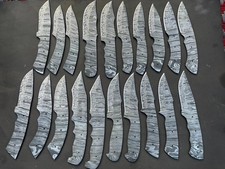Premium Lot Of 20 Full Tang Damascus Steel Skinner Knife With Leather Sheet picture