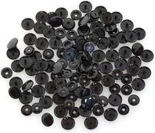 100 Sets KAM Extra Long Prong Plastic Snaps, BetterJonny Size 20 T5 black picture