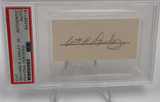 WILLIAM R. LAWLEY JR. PSA AUTO Signed Card U.S.A. AIR FORCE WWII MEDAL OF HONOR picture