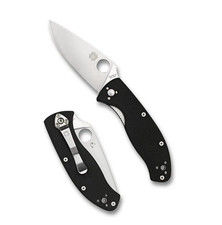 NEW - Spyderco SP C122GP Tenacious Pocket Knife, Plain Edge - Silver picture