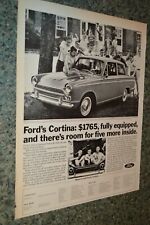 ★1966 FORD CORTINA GT ORIGINAL LARGE ADVERTISEMENT PRINT AD 66 picture