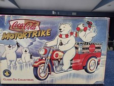 Vintage Coca Cola Tin Motortrike Collectible picture