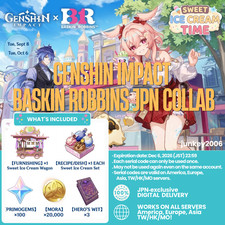 Genshin Impact x Baskin Robbins JPN Collab Redeem Code Limited Event Excl. picture