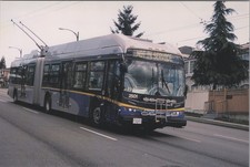 Vancouver BC Trolley Bus 2501 New Flyer E60LF Transit Postcard 2007 Chrome picture