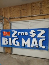 Vintage 1998 USA Olympics Team Banner Sign Display Store Advertising Big Mac picture