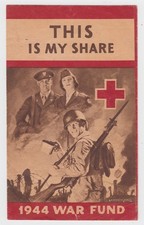 Vintage WW2 US American Red Cross 1944 War Fund Brochure Pamphlet Booklet Paper picture