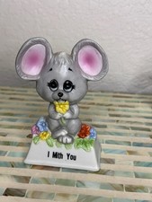 Russ Berrie I Mith You Mouse Figurine Vintage 1979 picture