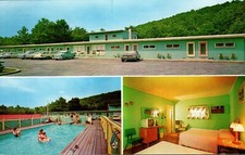 Oakdale Motel on State 85 between Turnpike n New London Waterford Conn. Postcard picture