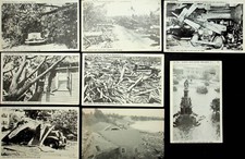 EIGHT 1938 NEW ENGLAND HURRICANE POSTCARDS - FF-52 picture