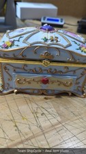 DEFECTIVE - Disney Cinderella Deluxe Ornate Musical Jewelry Box Dancing Rare picture