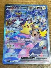 Pokémon TCG Pikachu ex 150/128 Special Illustration Rare 30th Celebration NM picture