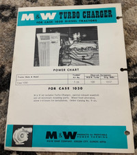 M&W Turbocharger For Case 930 1030 Tractor Brochure DCPA26 picture