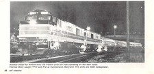 3000 Horsepower Amtrak GE 930CH 714 & 712 Seen In Cumberland MD Vtg Mag Excerpt picture