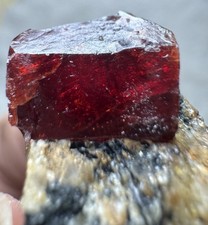 75 Ct  AmazingNatural Hot Red Zircon Specimen From Skardu Pakistan picture