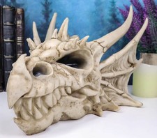 Ebros Elder Jurassic Dragon Head Skull Realistic Fossil Statue 9