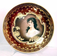 C.1900 Royal Vienna Austria HP Porcelain Portrait Cabinet Plate Art Nouveau 11