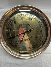 Rare Vintage NYC Board of Ed Brass Boiler Gauge -Steampunk Clock Conversion picture