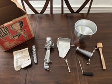 Vintage SQUEEZO Strainer by Berarducci Bros.  Model 400-TS with box and manual picture