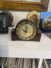 Vintage Lux Symphony Art Deco Bakelite Wind-Up Desk Clock Brown picture