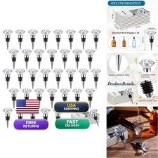 Tessco For You 36 Pieces Crystal Wine Bottle Stopper Wine Stoppers Reusable picture